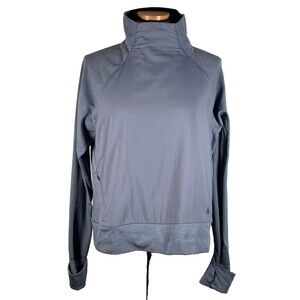 REI Womens Mock-Neck Shirt Pullover Size XL Long Sleeve Sweatshirt Running Blue